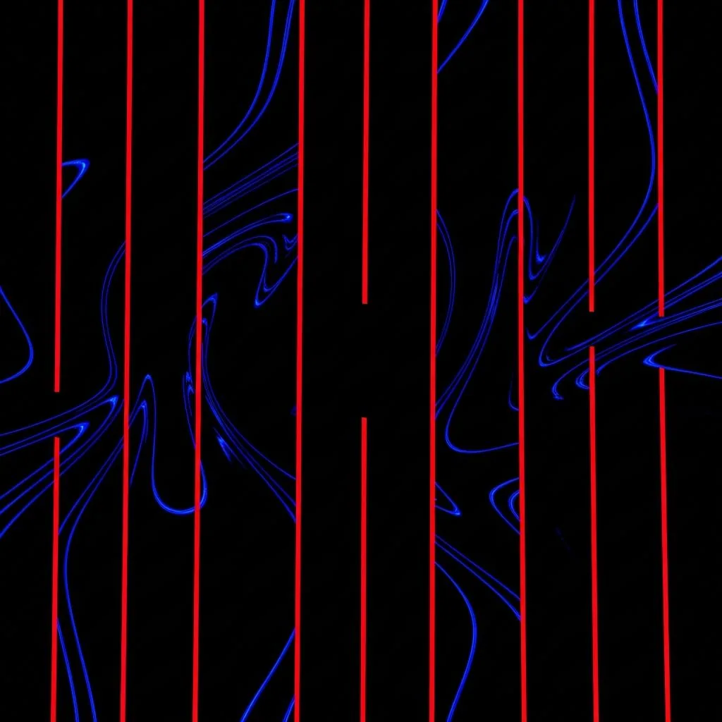 Glitch art with neon distortion